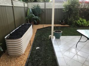 Raised veggie garden