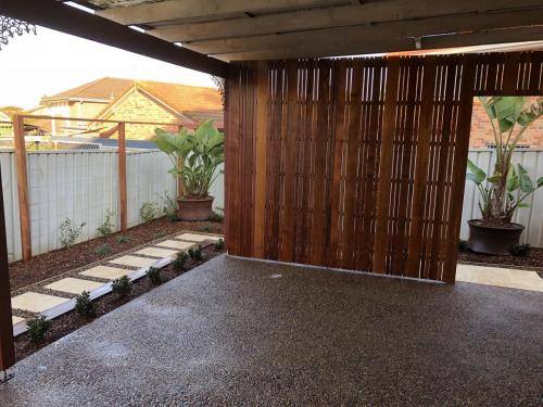 Abbotsbury fresh perspective landscapes structural landscaping blue mountains landscape construction timber screen paving excavation pots retaining wall planting 16