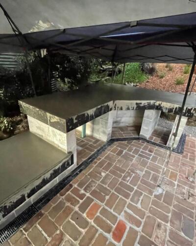 Building Outdoor Barbecue Bench
