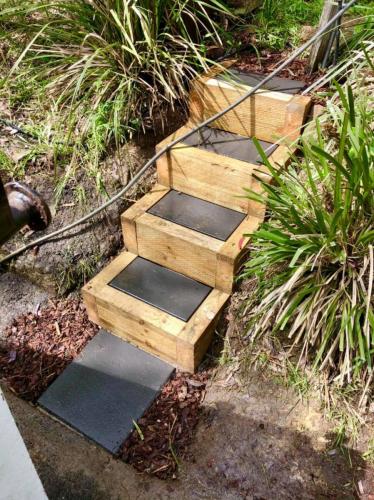 Timber framed boxed stairs